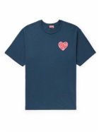 KENZO - Oversized Printed Cotton-Jersey T-Shirt - Blue