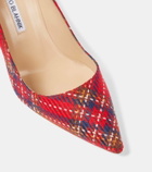 Manolo Blahnik BB 90 plaid pumps