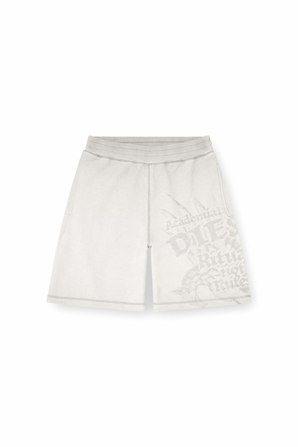 Diesel Sweatshorts with dévoré motifs - Shorts Mens in Grey