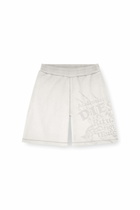 Diesel Sweatshorts with dévoré motifs - Shorts Mens in Grey