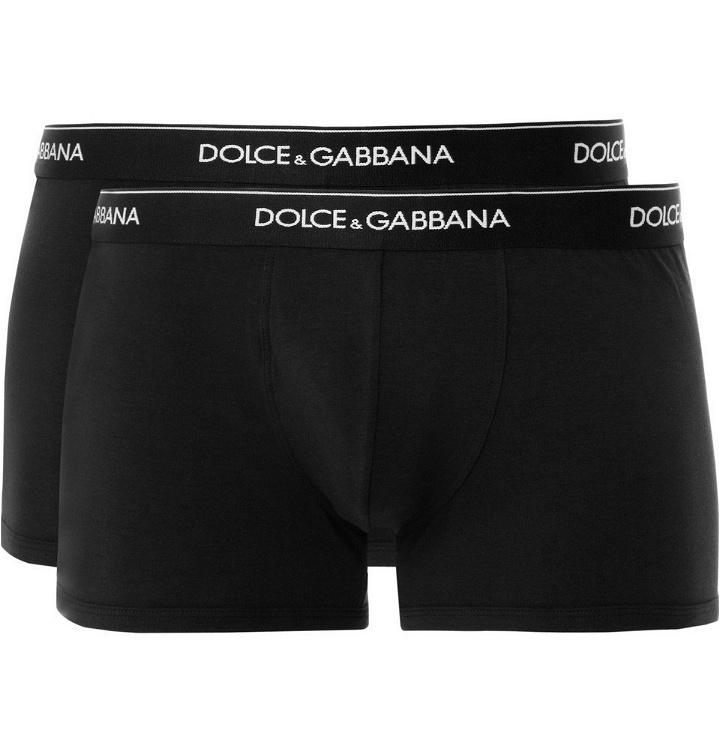 Photo: Dolce & Gabbana - Two-Pack Stretch-Cotton Briefs - Black