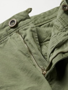 Incotex - Slim-Fit Cotton and Linen-Blend Cargo Trousers - Green