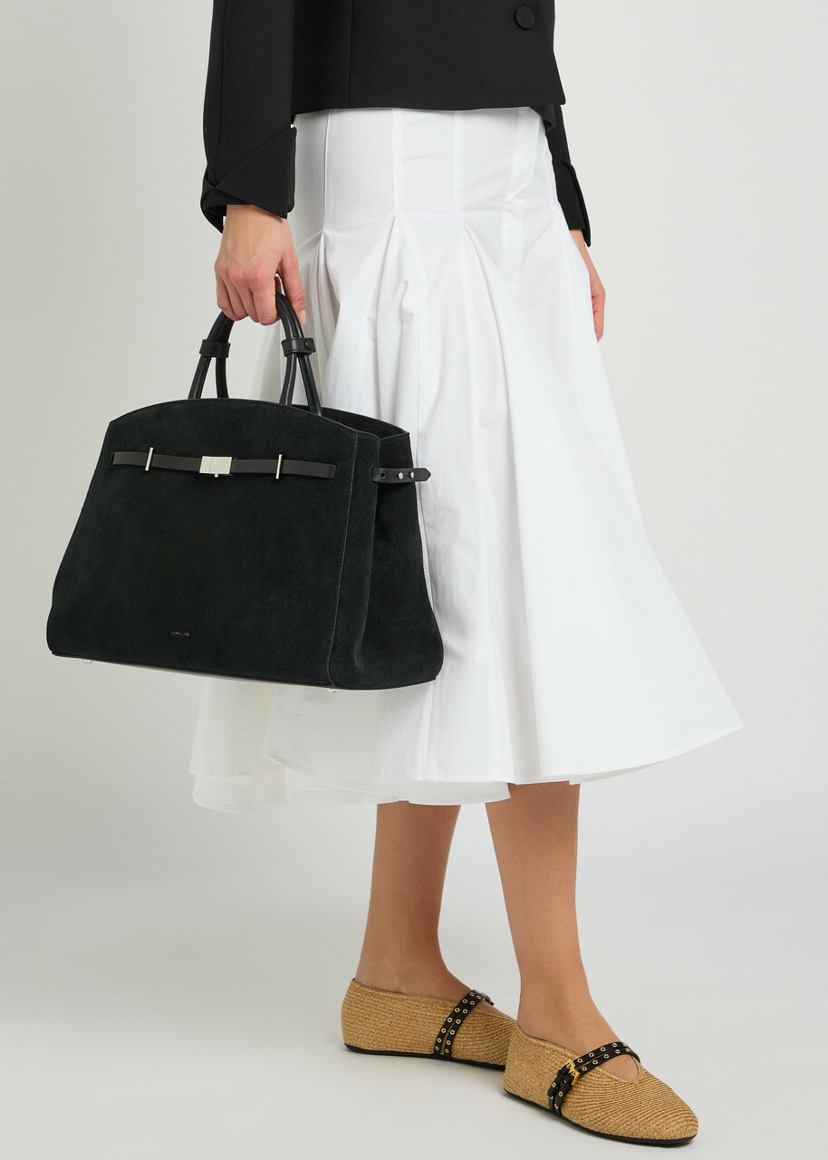 Demellier The Hudson Suede top Handle bag - Black - One Size