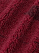 DISTRICT VISION - Printed Fleece Half-Zip Sweatshirt - Red