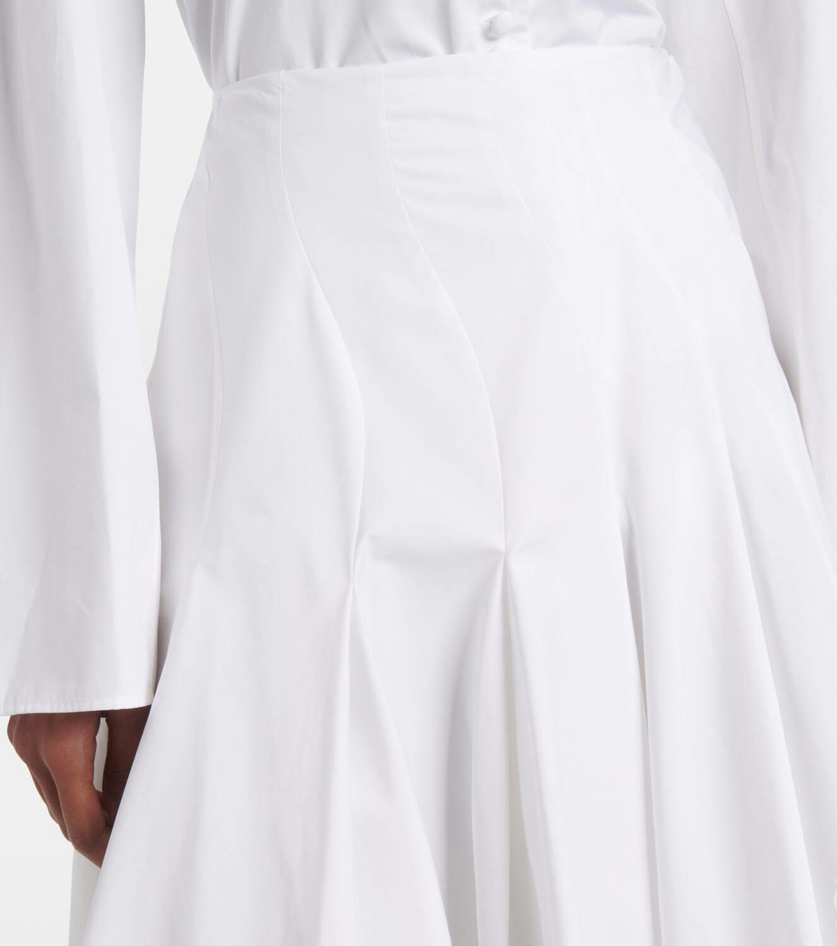 Fforme Rio asymmetric cotton midi skirt
