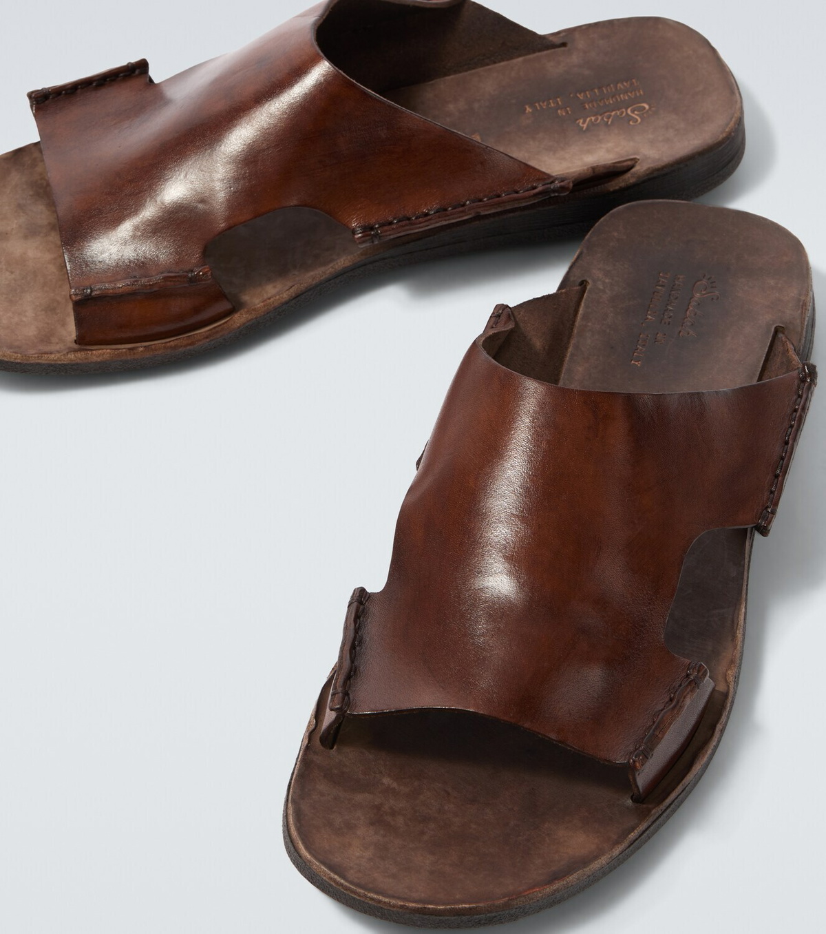 Sabah Lido leather slides