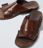 Sabah Lido leather slides