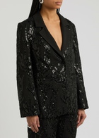 Stine Goya Sequin-embellished Twill Blazer Black