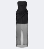 Carolina Herrera Silk faille and organza bustier gown