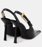 Saint Laurent Lee patent leather slingback pumps