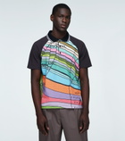 Phipps - Geological printed raglan polo shirt