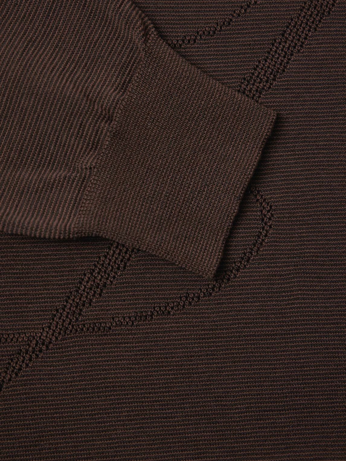 Jacquemus - Jacquard-Knit Cotton, Linen and Silk-Blend Sweater - Brown