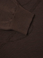 Jacquemus - Jacquard-Knit Cotton, Linen and Silk-Blend Sweater - Brown