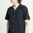 Foret Men's Peer Jacquard Shirt in Navy