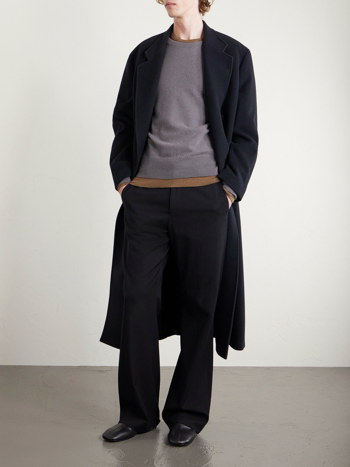 LEMAIRE - Wool and Cashmere-Blend Sweater - Gray
