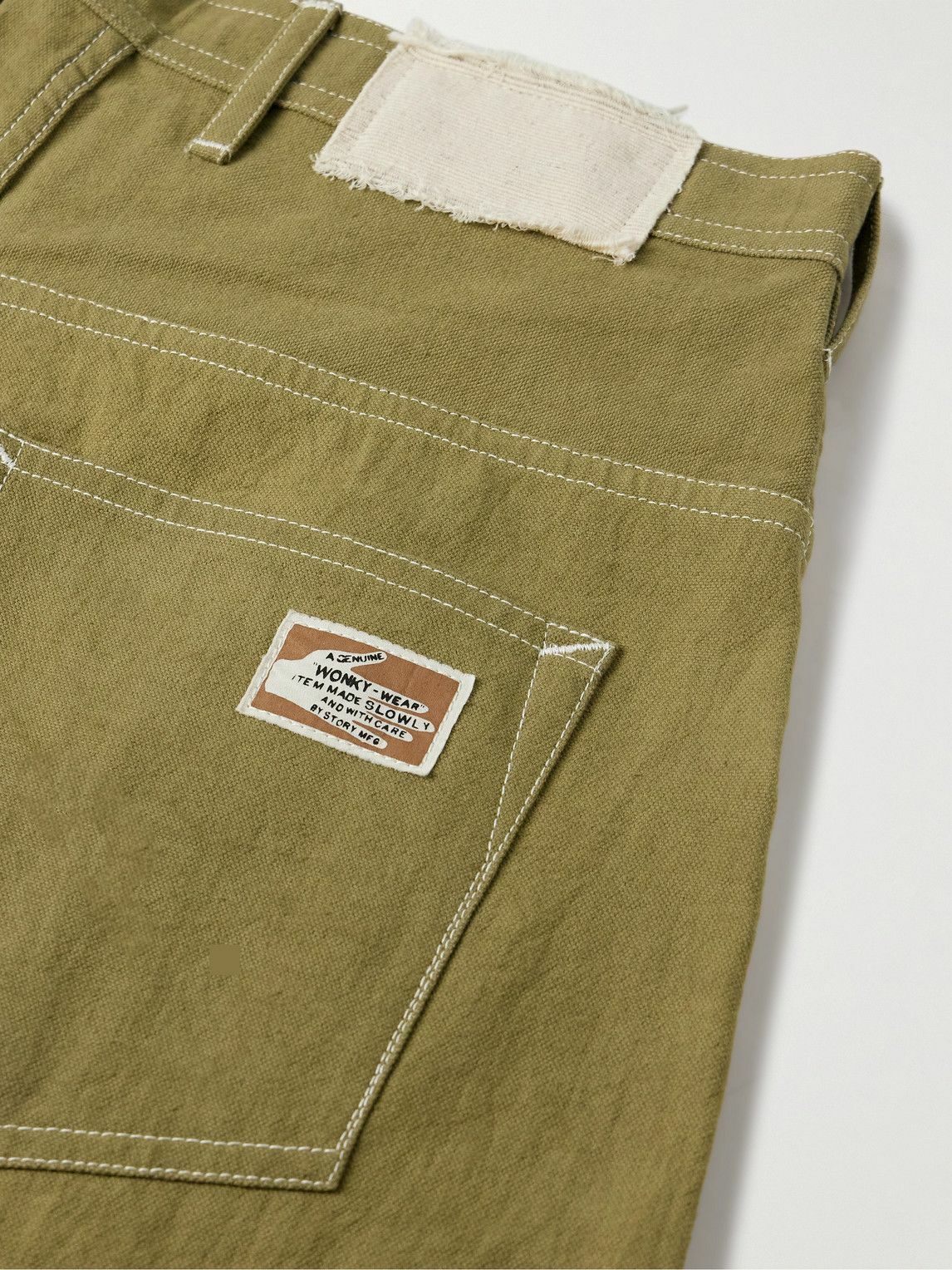 Story mfg. - Lush Wide-Leg Pleated Organic Cotton-Canvas Trousers