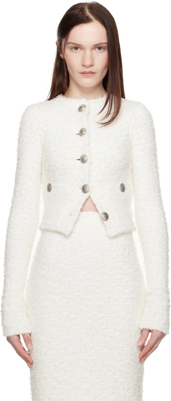 Photo: Balenciaga Off-White Cropped Cardigan