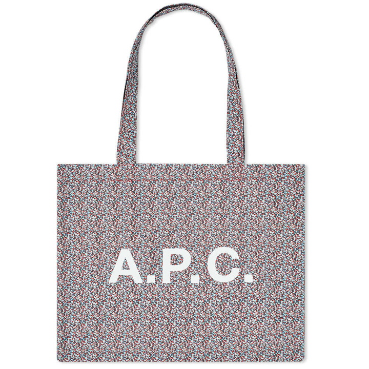 Photo: A.P.C. Diane Liberty Print Shopper in Red