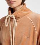 Chloé Cotton-blend velour zip-up sweatshirt