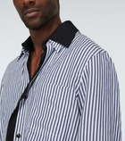 Bottega Veneta - Pinstriped cotton and linen shirt