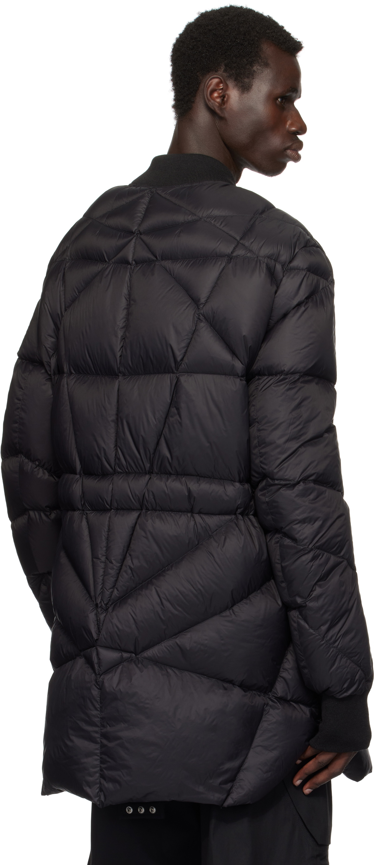 rickowens flight jacket ダウンジャケット　46 Black Porterville Flight Shearling Down Jacket by Rick Owens on Sale