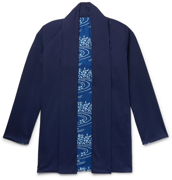 Photo: Blue Blue Japan - Reversible Indigo-Dyed Cotton-Jersey Jacket - Blue