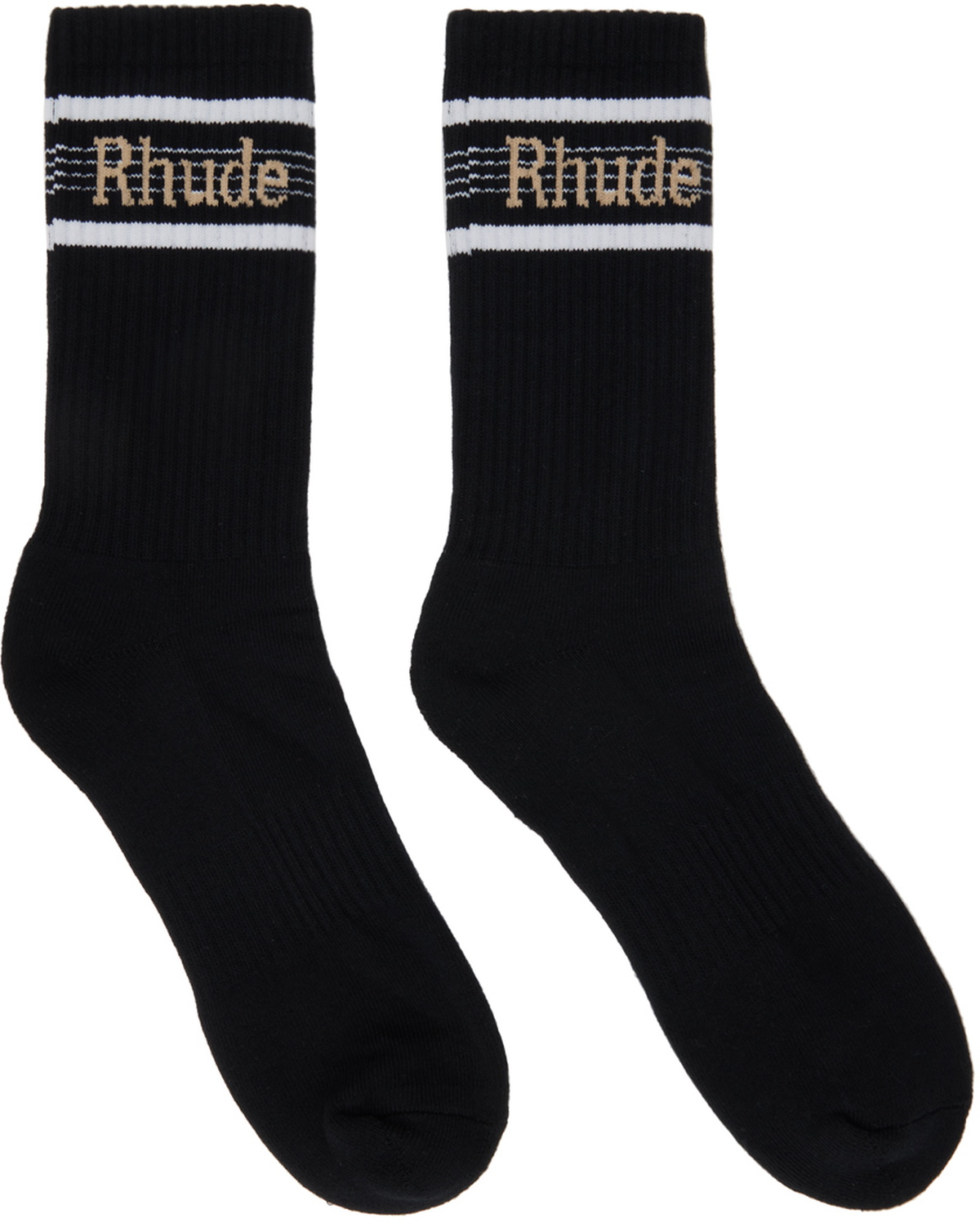 Rhude Black Stripe Sport Socks Rhude