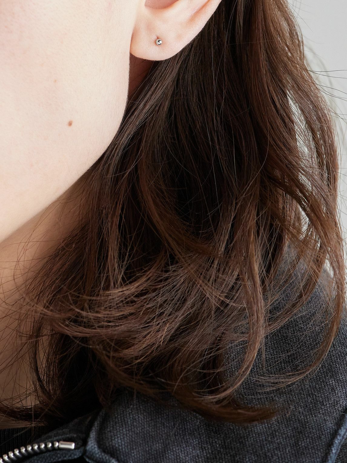 MARIA TASH - 2.5mm Ball Stud 14-Karat White Gold Single Earring