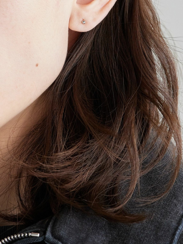 Photo: MARIA TASH - 2.5mm Ball Stud 14-Karat White Gold Single Earring