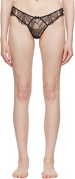 Fleur du Mal Black Sophia Lace Thong