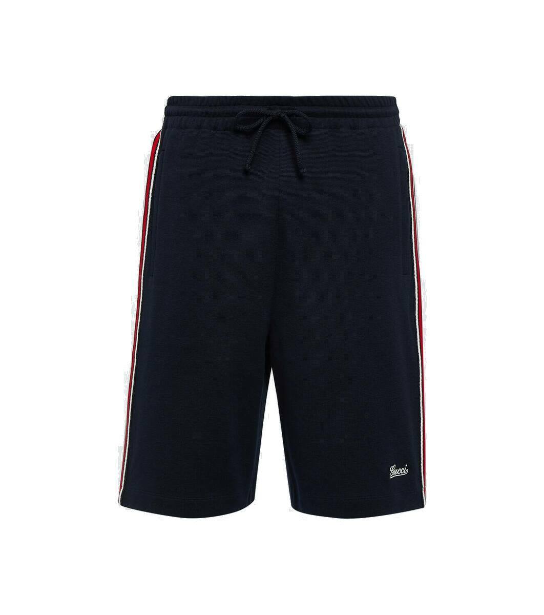 GUCCI - Technical Jersey Shorts W/ Side Bands Gucci