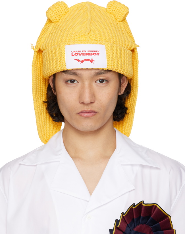 Photo: Charles Jeffrey LOVERBOY Yellow Chunky Rabbit Beanie
