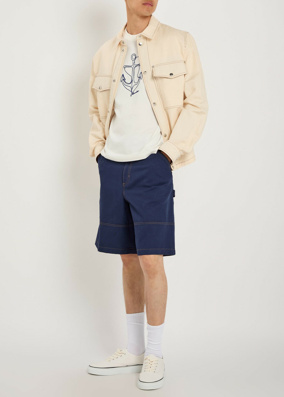 Moncler Embroidered Cotton T-shirt White