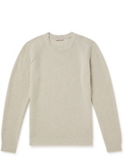 John Smedley - Upson Ribbed Recycled Cashmere and Merino Wool-Blend Sweater - Neutrals