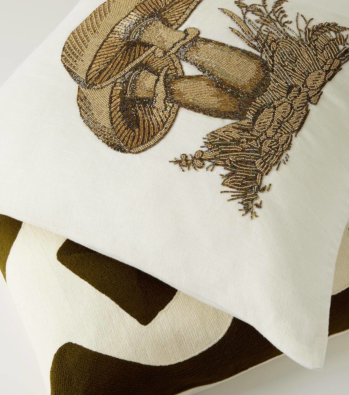 Jonathan Adler Botanist Mushrooms Large linen cushion