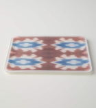 Les-Ottomans Ikat glass tray