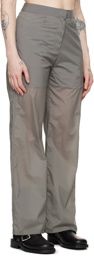 AMOMENTO Gray Layered Reversible Trousers
