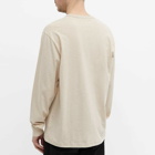 Acne Studios Men's Long Sleeve Eisen Face T-Shirt in Oatmeal Melange