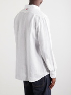 Thom Browne - Logo-Appliquéd 4-Bar Linen Shirt - White