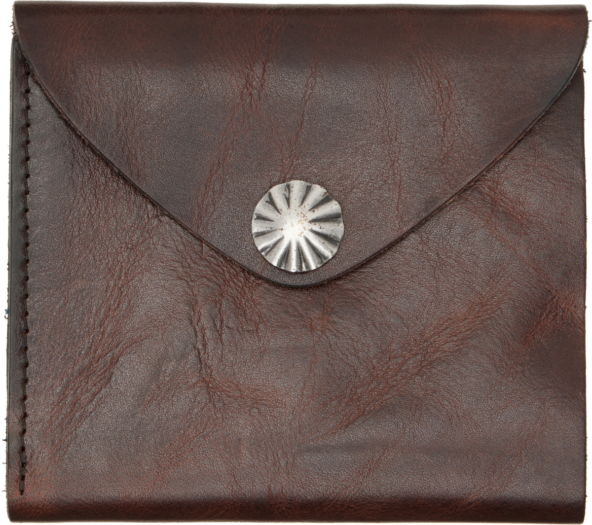 RRL Brown Leather Envelope Wallet