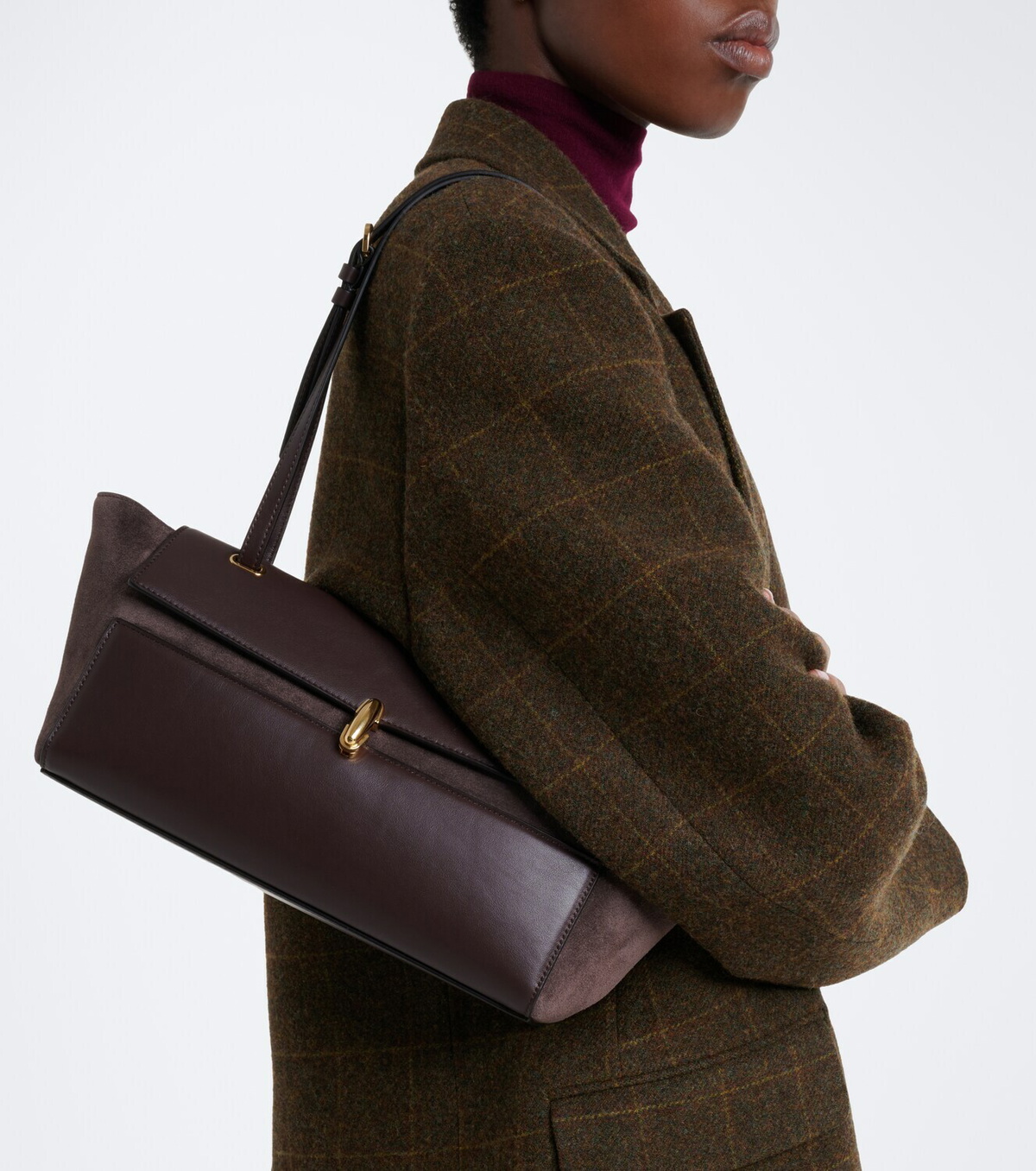 Savette Symmetry Trapeze Medium leather shoulder bag