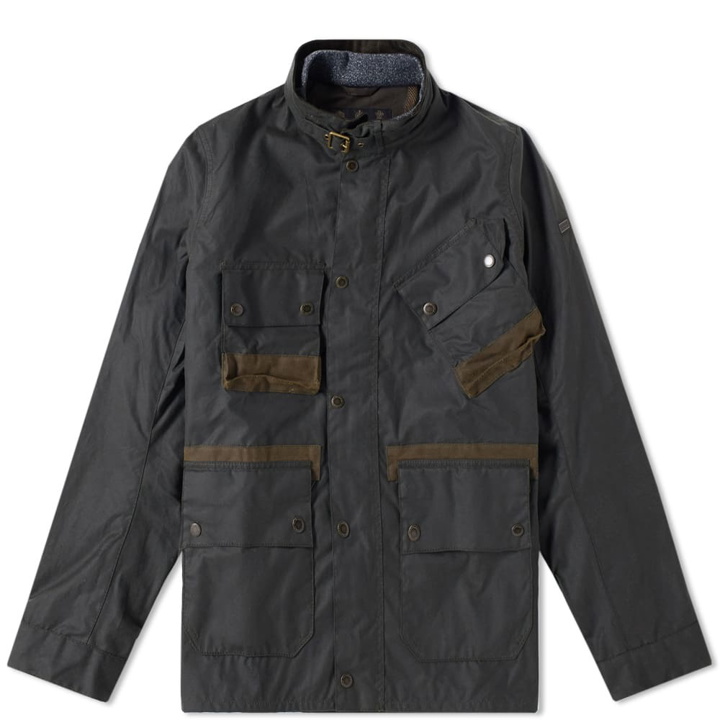 Photo: Barbour International Rake Wax Jacket Green