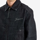 Jacquemus Men's Indigo Wash Denim Jacket in Dark Navy