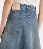 Loewe Deconstructed denim midi skirt