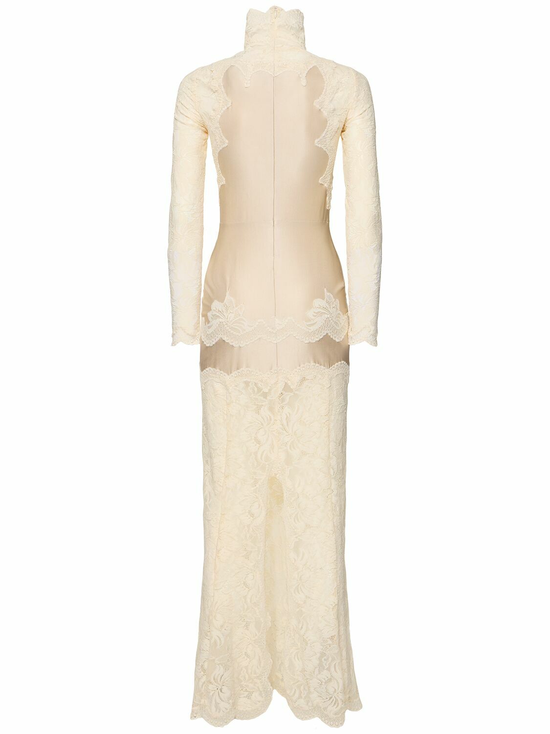 パーティードレス Rabanne Fitted Lace Dress With High Collar rabanne Lace Robe Dress | Shopbop