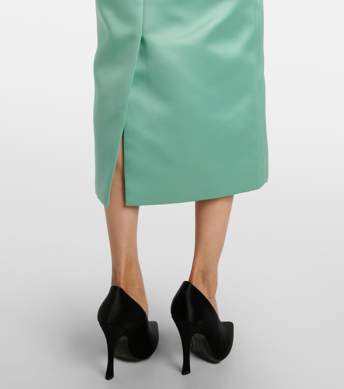 Erdem Floral belted duchesse satin midi dress