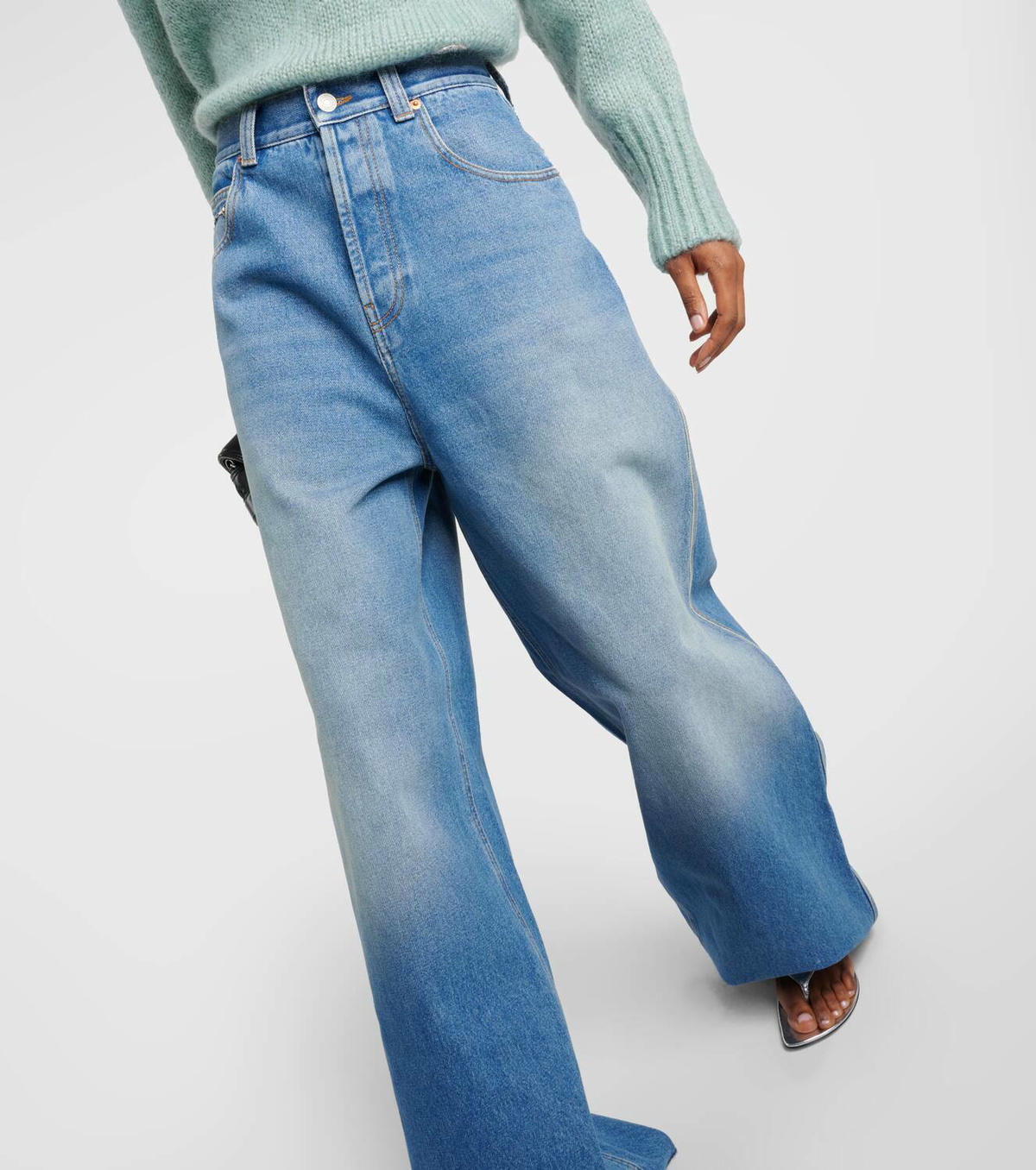 Gucci Horsebit high-rise wide-leg jeans Gucci
