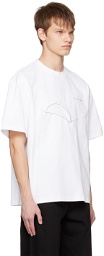 Feng Chen Wang White Double Neck T-Shirt