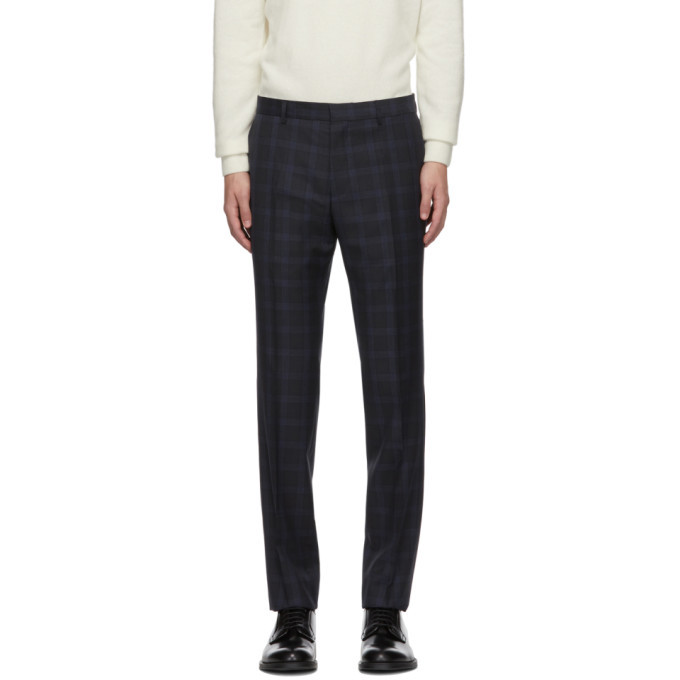 Photo: Boss Navy Check Genius Trousers