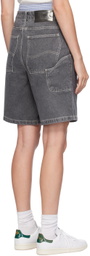Dime Black Classic Denim Shorts
